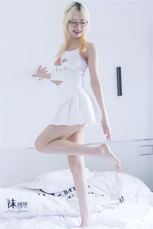 袜啵啵甜豆超短裙黑丝裸足棉袜 - 细节图6