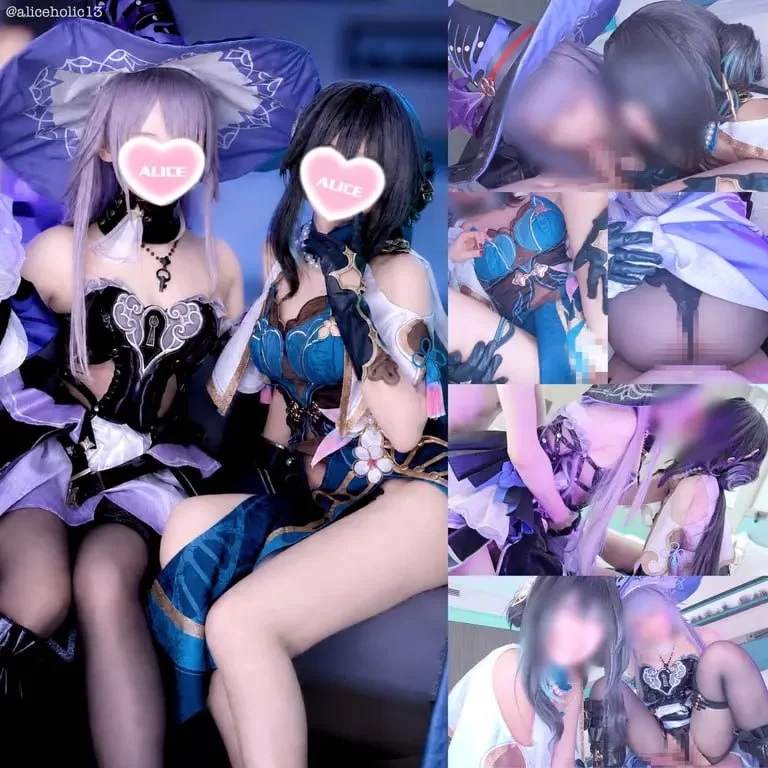 Aliceholic13大黑塔✘阮梅Cosplay淫乱3P - 细节图1