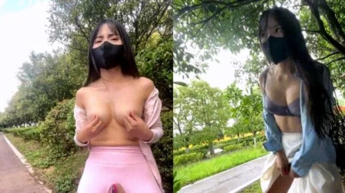 气质长发反差婊御姐公园户外裸出骑行座椅安… - 细节图1