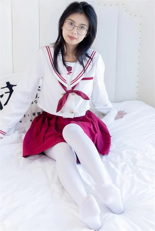 袜啵啵奶油白色马丁靴厚白丝jk制服⑮ - 细节图1