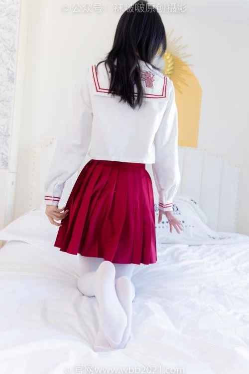 袜啵啵奶油白色马丁靴厚白丝jk制服⑮ - 细节图3